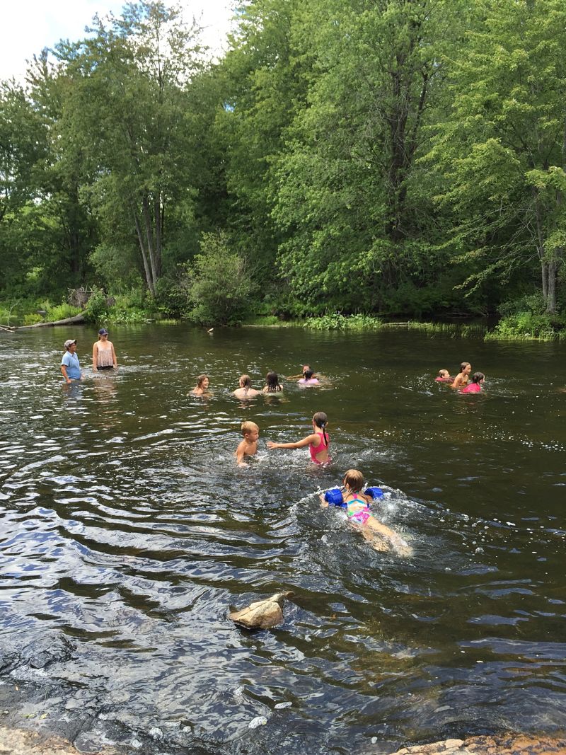 Swimming during Summer Camp at Preston Rosedale Farm