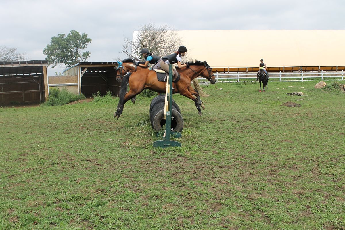 Jumping during Camp at Preston Rosedale Farm Jumping during Camp at Preston Rosedale Farm